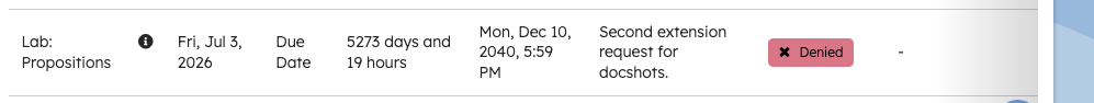 Approved or denied request without a cancel action
